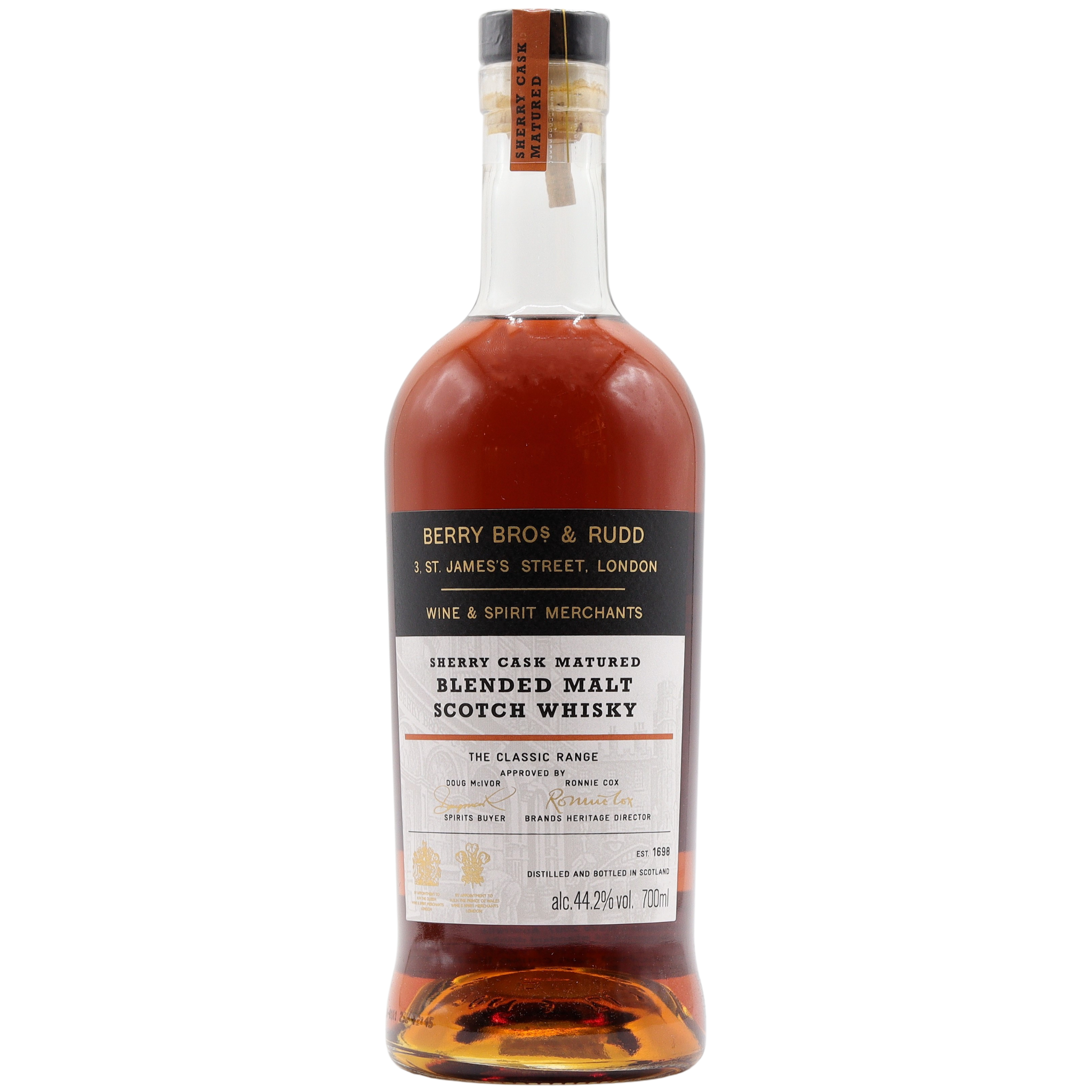 BERRY BROS & RUDD - SHERRY CASK MATURED BLENDED MALT SCOTCH WHISKY ...