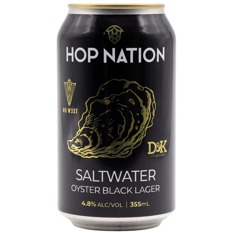 HOP NATION x MR WEST x D&K LIVE SEAFOOD - SALTWATER OYSTER BLACK LAGER