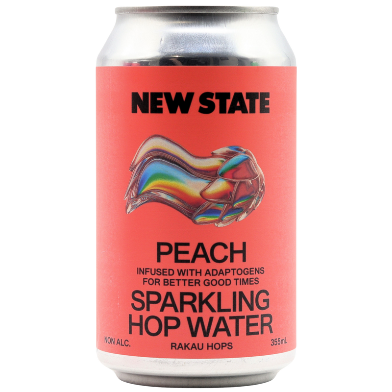 NEW STATE - PEACH SPARKLING HOP WATER