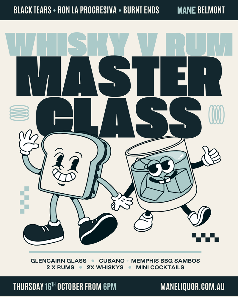 MANE MASTERCLASS - WHISKY v RUM [GLASS & SAMBO PRE-ORDER]